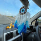 Evil Eye Crochet Car Hanging Dreamcatcher - Teal By Tanvi