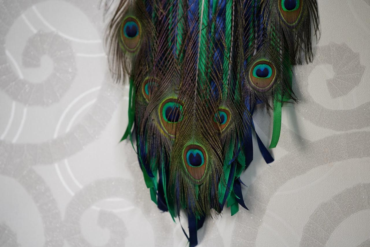 Peacock Feather Dreamcatcher - Teal By Tanvi