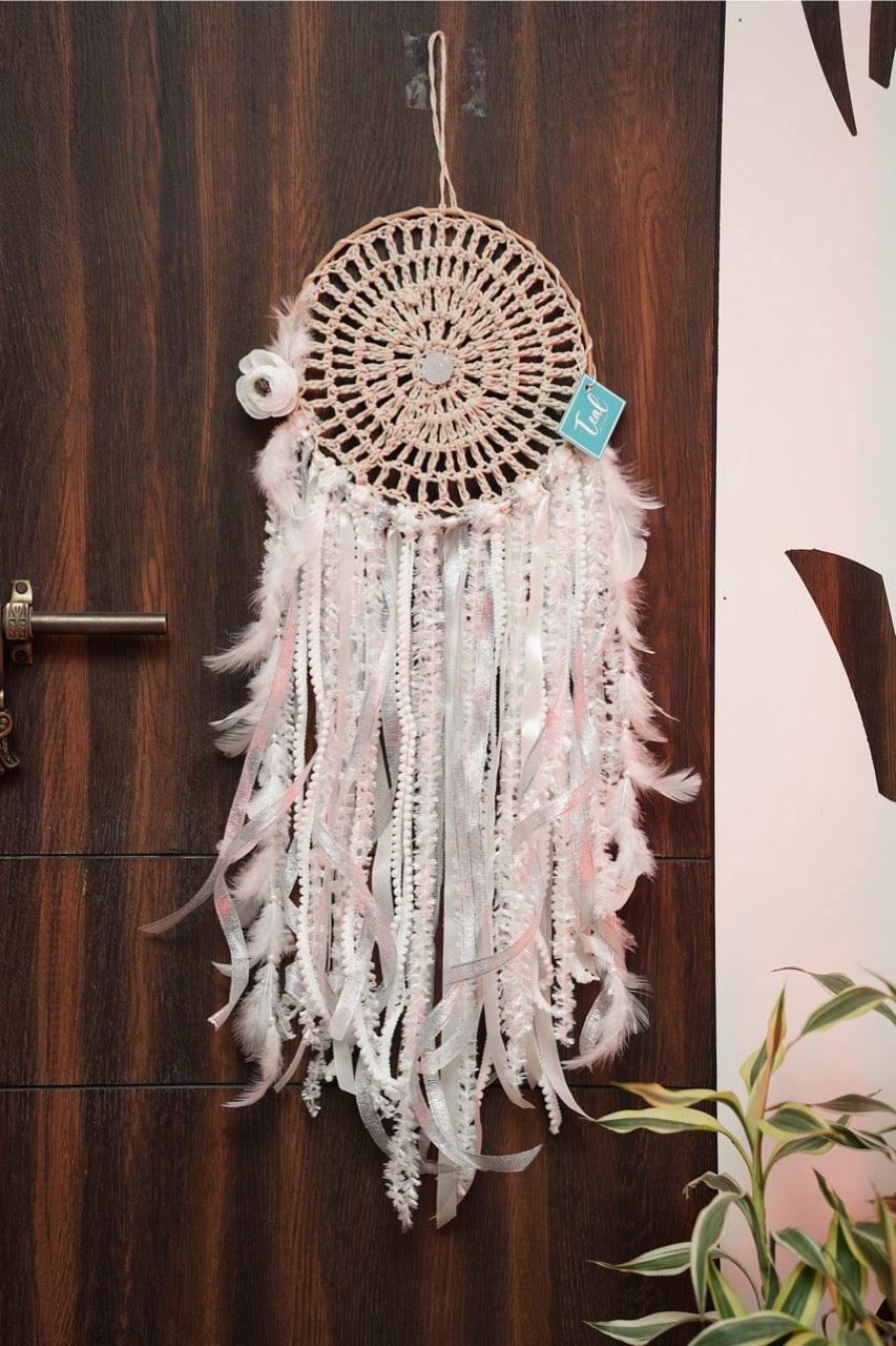 White Lace Dreamcatcher - Teal By Tanvi