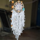 White Crochet Dreamcatcher with Capiz Shells - Teal By Tanvi