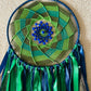 Shades of Green Peacock Feather Dreamcatcher - Teal By Tanvi