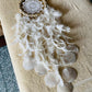 White Crochet Dreamcatcher with Capiz Shells - Teal By Tanvi