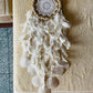 White Crochet Dreamcatcher with Capiz Shells - Teal By Tanvi