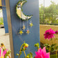 “Moon and Stars” Mirror Dreamcatcher - Teal By Tanvi