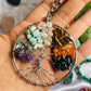 7 Chakras Tree of Life Keychain/Car Hanging - Teal By Tanvi