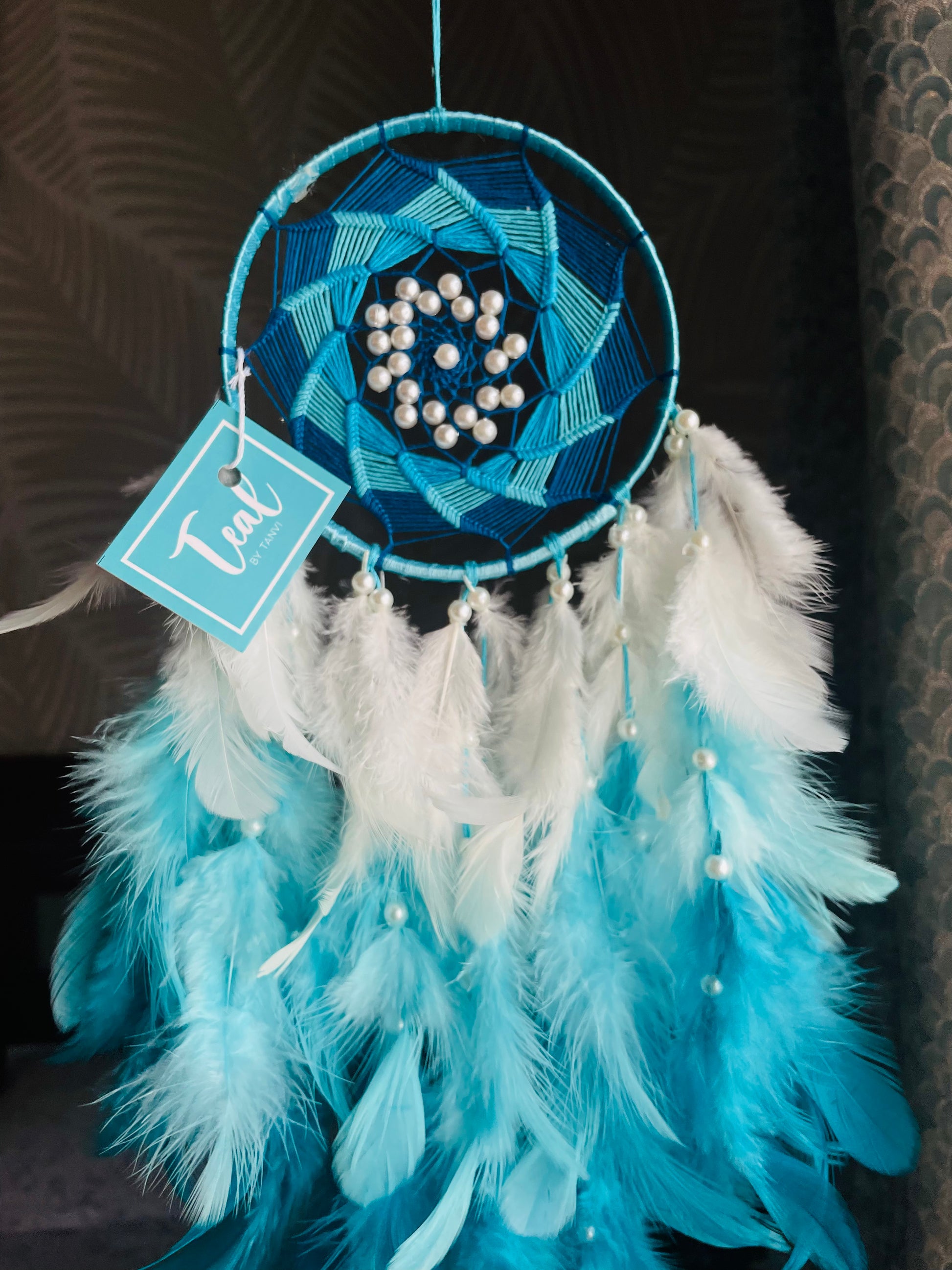 Shades of Sea Green Medium Dreamcatcher - Teal By Tanvi