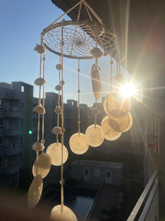 Capiz Shells Windcatcher - Teal By Tanvi