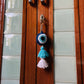 Evil Eye Crochet Ball Keychain - Teal By Tanvi