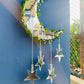 “Moon and Stars” Mirror Dreamcatcher - Teal By Tanvi