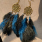 Royal Blue and Black Bohemian Dreamcatcher Earrings - Teal By Tanvi