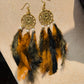 Brown Black Bohemian Dreamcatcher Earrings - Teal By Tanvi