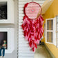Baby Pink and Red Dreamcatcher - Teal By Tanvi