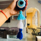 Evil Eye Crochet Ball Keychain/Wall Hanging - Teal By Tanvi